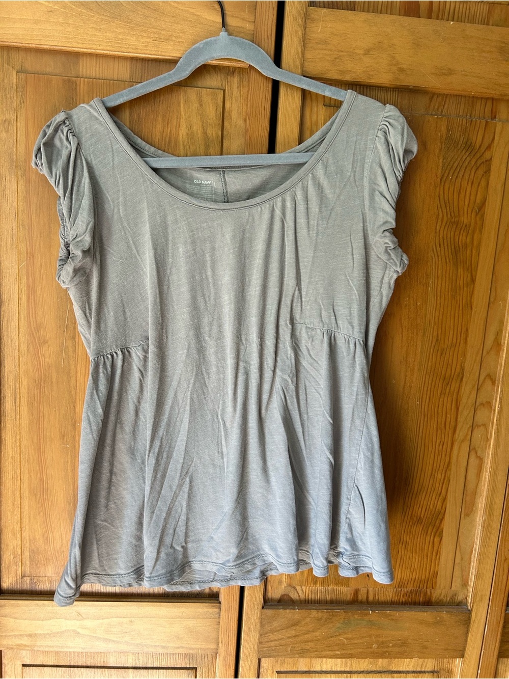 Old Navy Women's Scoop Neck Short Sleeve Top - Gray